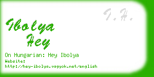 ibolya hey business card